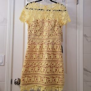 Yellow lace dress